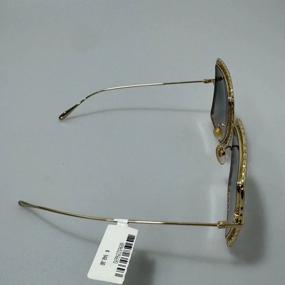 Gucci Square Metal Frame Sunglasses Gold